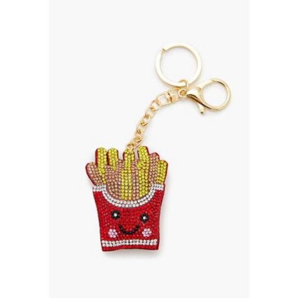 Smiling French Fries Keychain Bag Charm - Picture 2 of 6